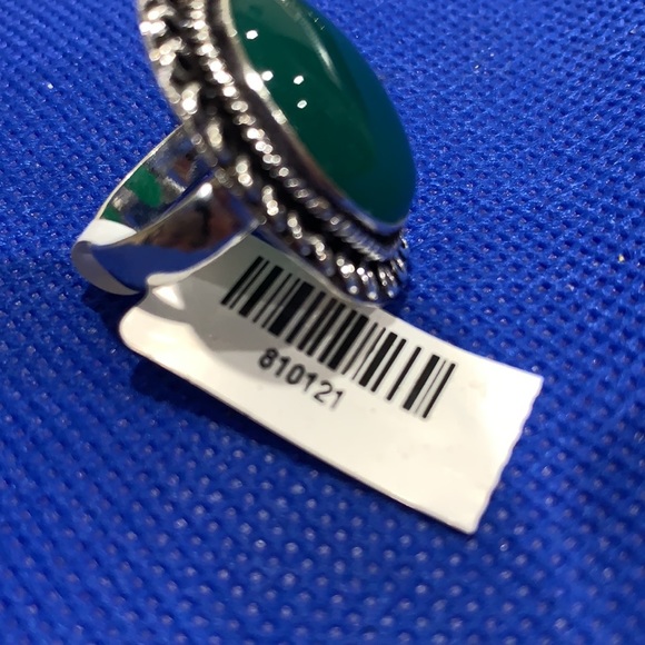 🧜🏻‍♂️🟩Sterling silver And onyx ring-5⭐️⭐️ - Picture 3 of 7